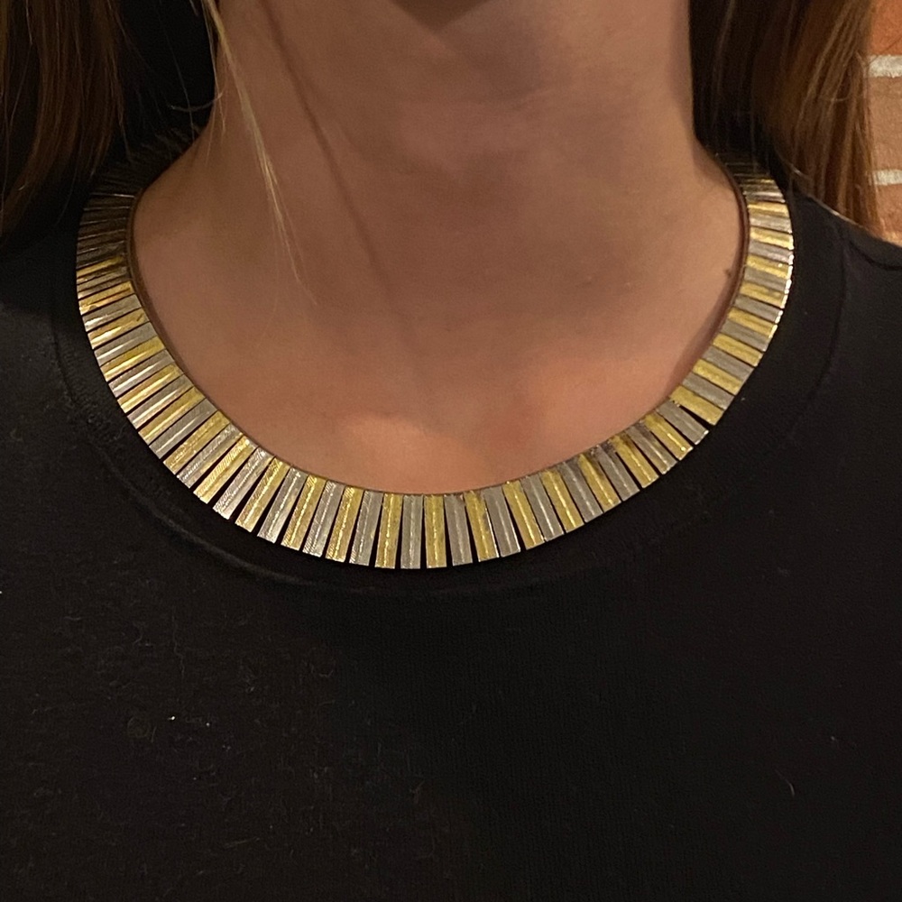 Gold and Silver Statement Necklace
